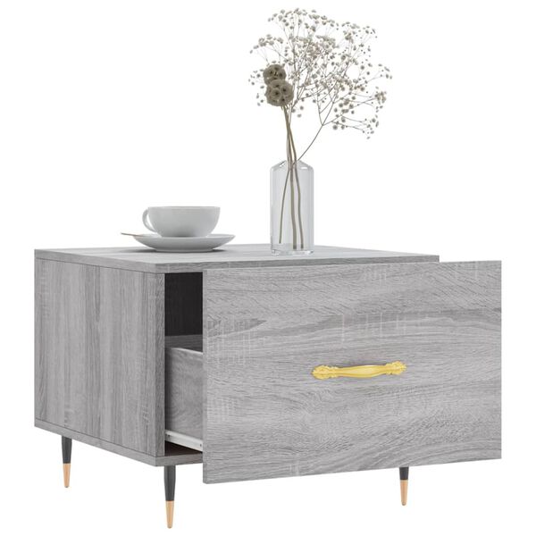 vidaXL Τραπεζάκι Σαλονιού Γκρι Sonoma 50x50x40 εκ. Επεξεργασμένο Ξύλο