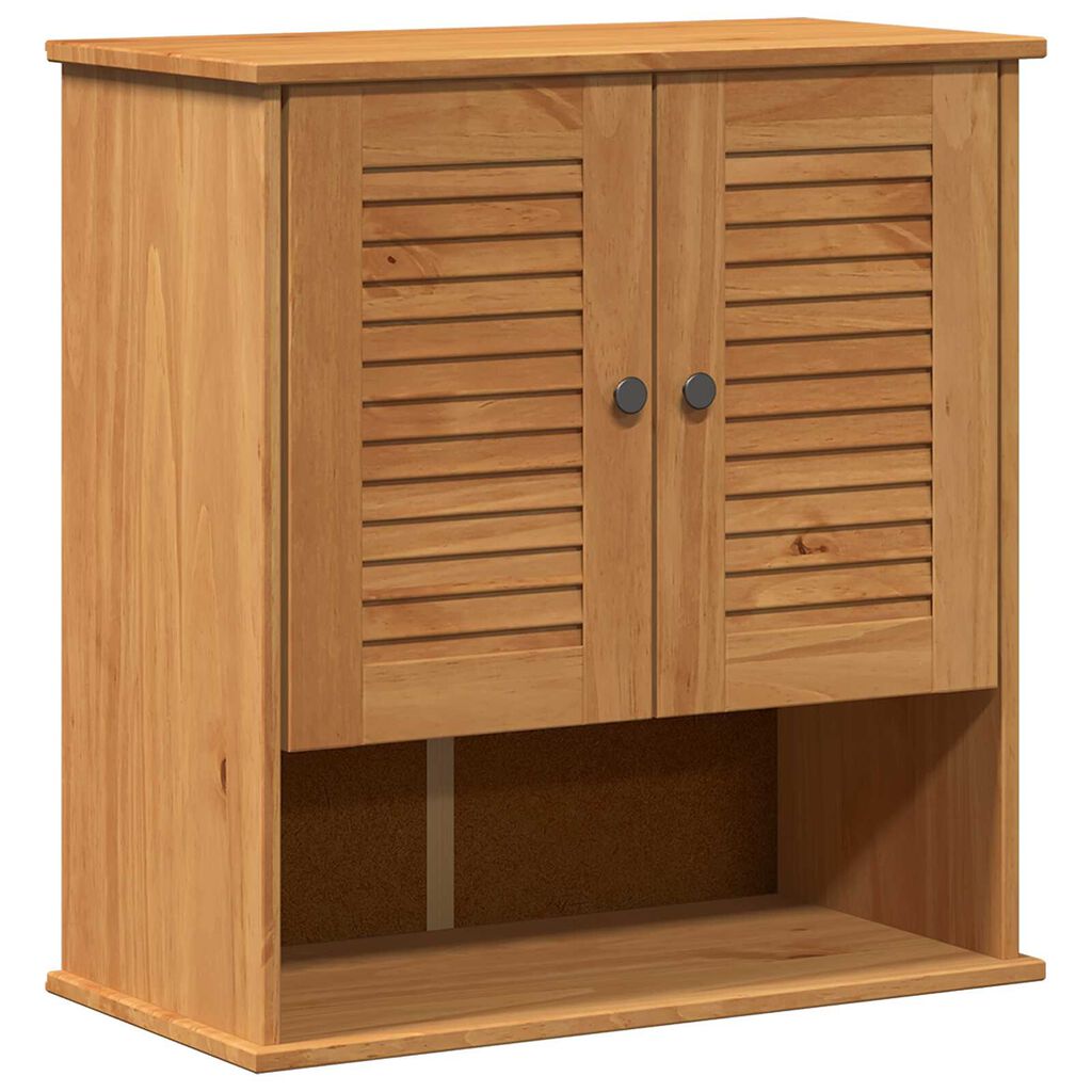 vidaXL Κρεμαστό Ντουλάπι Μπάνιου Μέλι καφέ 67.5 x 34 x 71.5 εκ