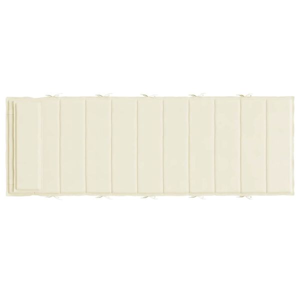 vidaXL Μαξιλάρι Ξαπλώστρας Κρεμ 180x60x4 εκ. από Ύφασμα Oxford
