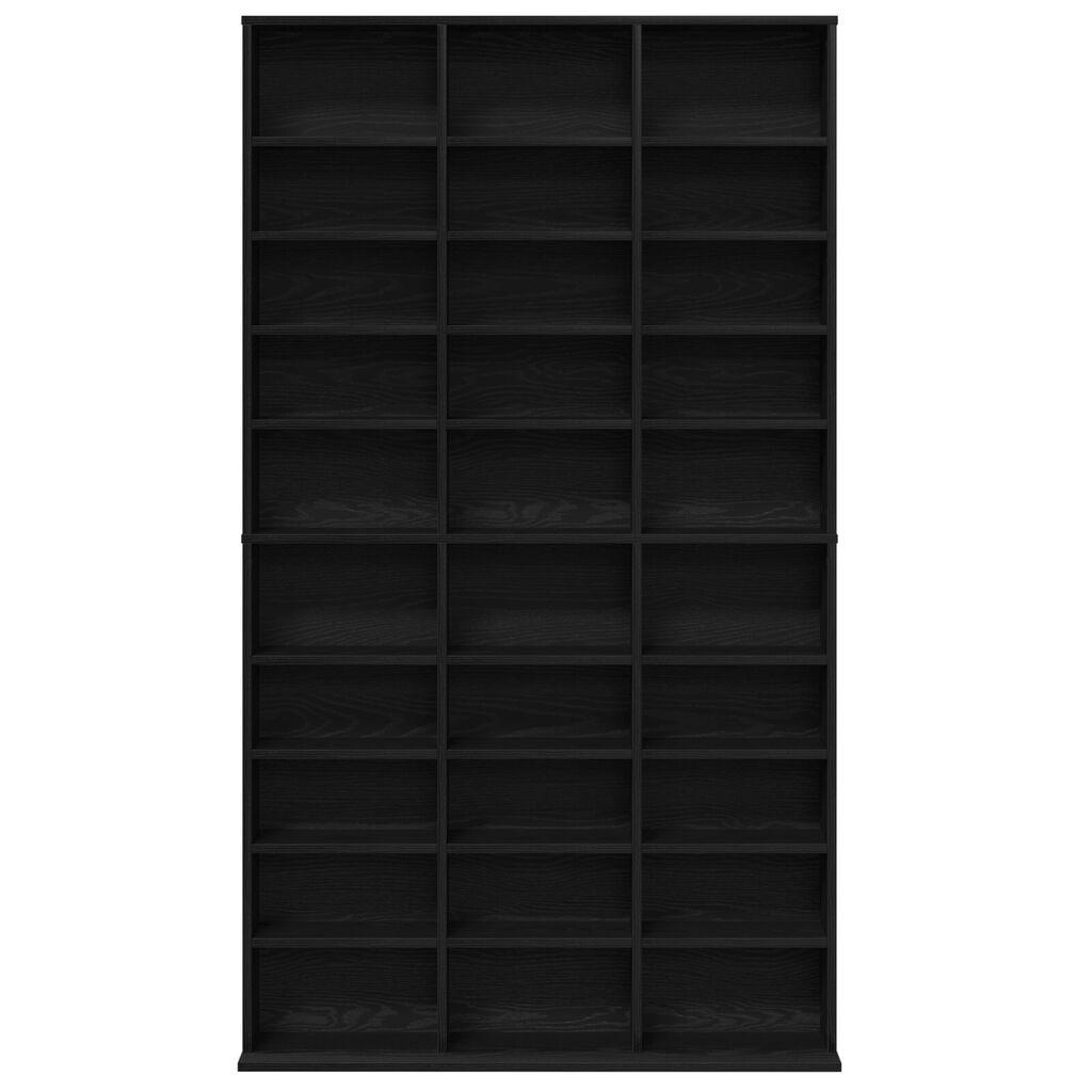vidaXL Ντουλάπι CD Μαύρο Δρυς 101x23x177,5 εκ από Συνθετικό Ξύλο