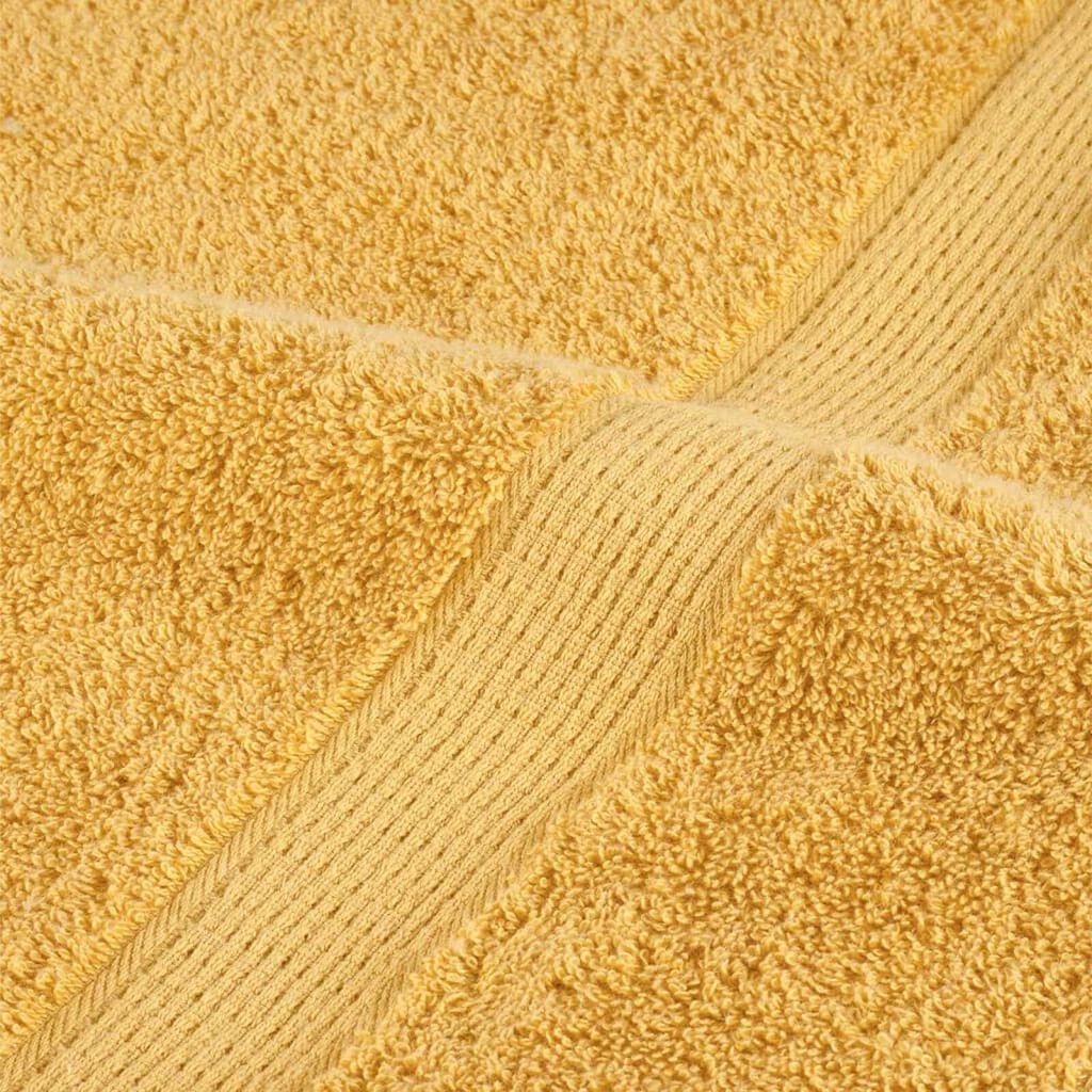 vidaXL Πετσέτες 2 pcs Χρυσό 15 x 21 cm Βαμβάκι