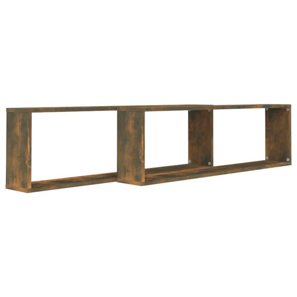 vidaXL Ραφιέρες Τοίχου Κύβοι 2 τεμ. Καπν. Δρυς 100x15x30εκ. Επεξ. Ξύλο