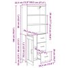 vidaXL Highboard Artisan Oak 69,5 x 34 x 180 &epsilon;&kappa;. &Epsilon;&pi;&epsilon;&xi;&epsilon;&rho;&gamma;&alpha;&sigma;&mu;έ&nu;&omicron; &xi;ύ&lambda;&omicron;