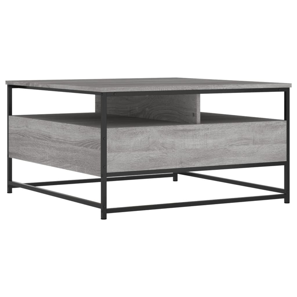 vidaXL Τραπεζάκι Σαλονιού Γκρι Sonoma 80 x 80 x 45 εκ. Επεξεργ. Ξύλο