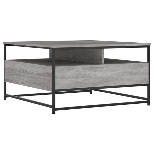 vidaXL Τραπεζάκι Σαλονιού Γκρι Sonoma 80 x 80 x 45 εκ. Επεξεργ. Ξύλο