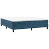 vidaXL Κρεβάτι Boxspring με Στρώμα Σκούρο Μπλε 180x200 εκ. Βελούδινο