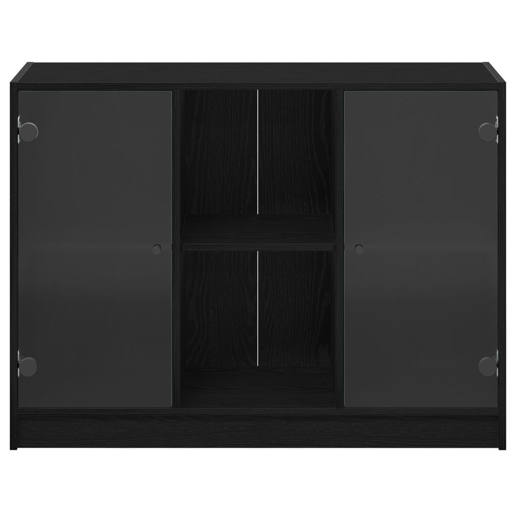 vidaXL Μπουφέ Μαύρο Δρυς 102x37x75,5 εκ Κατασκευασμένο Ξύλο