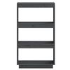 vidaXL Βιβλιοθήκη/Διαχωριστικό Χώρου Γκρι 60x35x103 εκ. Μασίφ Ξύλο Πεύκου