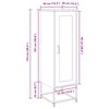 vidaXL Highboard Ροζ 36x39x123 cm Ατσάλι ψυχρής έλασης