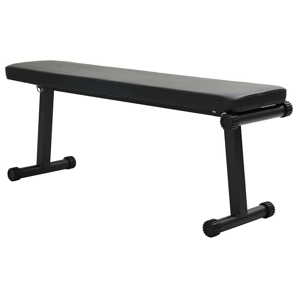 vidaXL Αναδιπλούμενος Πάγκος Βάρους Μαύρο 109 x 29 x 42 εκ. Ατσάλι