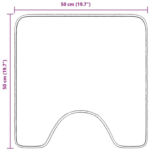 vidaXL Πατάκι μπάνιου Σκούρο γκρι 50 x 50 cm Πολυπροπυλένιο