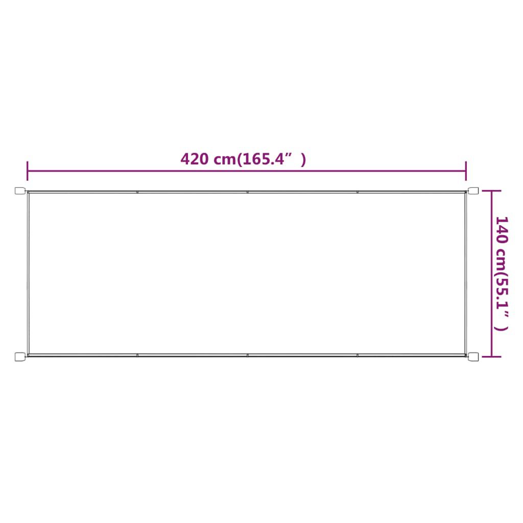 vidaXL Τέντα Κάθετη Taupe 140 x 420 εκ. από Ύφασμα Oxford