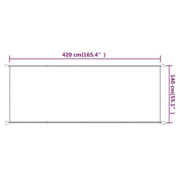 vidaXL Τέντα Κάθετη Taupe 140 x 420 εκ. από Ύφασμα Oxford