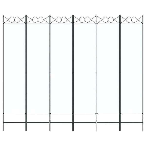 vidaXL Διαχωριστικό Δωματίου με 6 Πάνελ Λευκό 240x200 εκ. από Ύφασμα