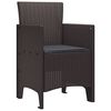 vidaXL Καρέκλα Κήπου 4 pcs Καφέ 53 x 49 x 85 εκ. PP