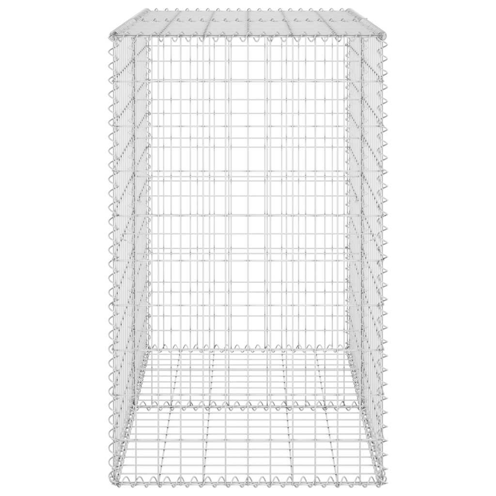 vidaXL Συρματοκιβώτιο Τοίχος 100x60x100 εκ. Γαλβαν.Χάλυβας + Καλύμματα
