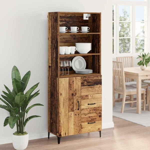 vidaXL Highboard &Pi;&alpha;&lambda;&iota;ό &Xi;ύ&lambda;&omicron; 69,5 x 34 x 180 &epsilon;&kappa;. &Epsilon;&pi;&epsilon;&xi;&epsilon;&rho;&gamma;&alpha;&sigma;&mu;έ&nu;&omicron; &xi;ύ&lambda;&omicron;
