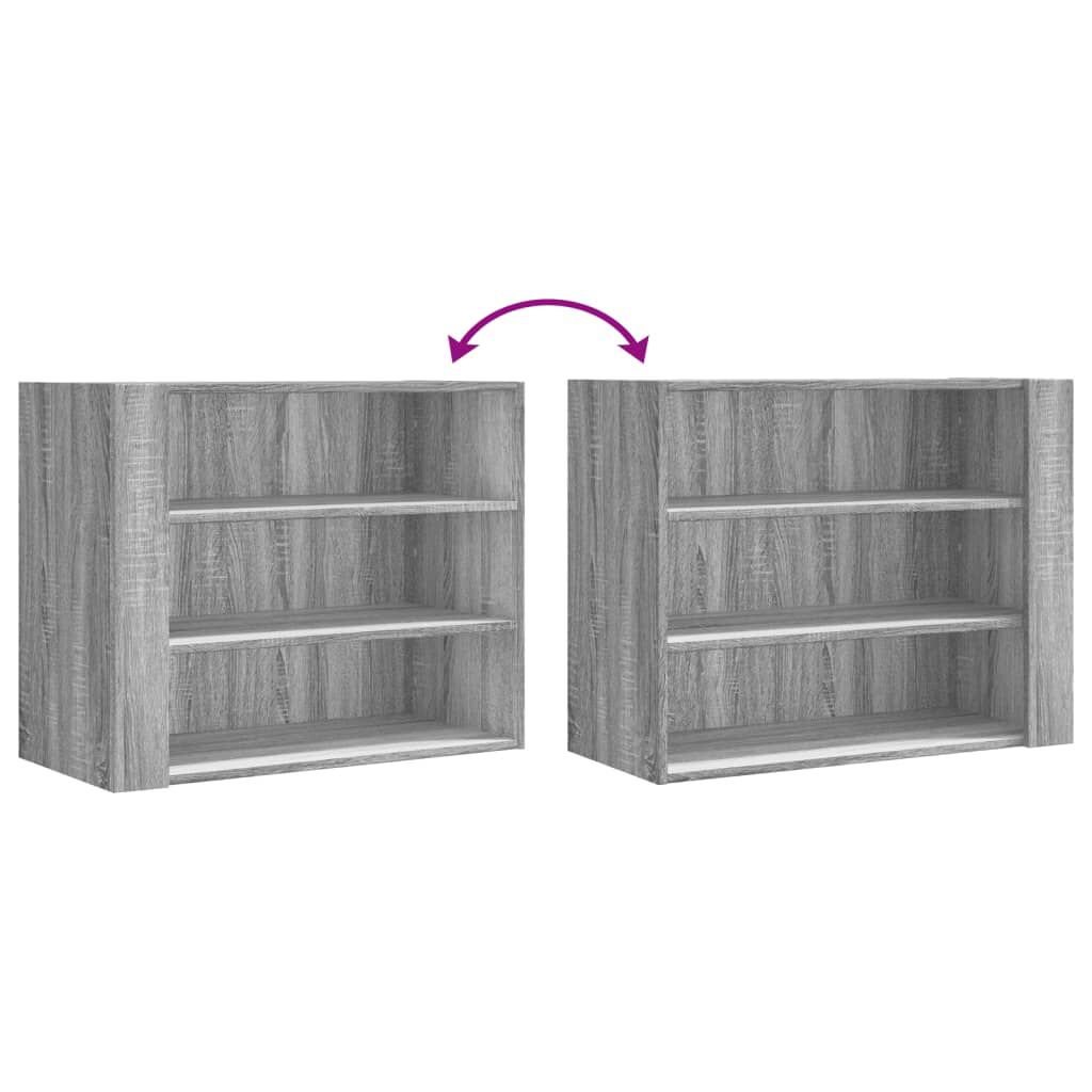 vidaXL Ντουλάπι Τοίχου Γκρι Sonoma 75x35x60 εκ. από Επεξεργασμένο Ξύλο