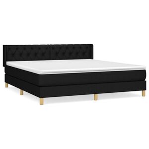 vidaXL &Kappa;&rho;&epsilon;&beta;ά&tau;&iota; Boxspring &mu;&epsilon; &Sigma;&tau;&rho;ώ&mu;&alpha; &Mu;&alpha;ύ&rho;&omicron; 160x200 &epsilon;&kappa;. &Upsilon;&phi;&alpha;&sigma;&mu;ά&tau;&iota;&nu;&omicron;