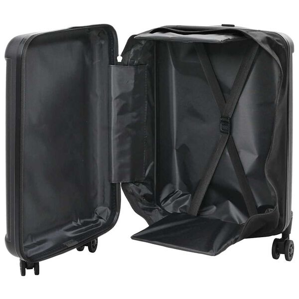 vidaXL Βαλίτσα με κλειδαριά Μαύρο 34 x 23 x 55.5 εκ. ΑΒΣ Πλαστικό
