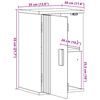 vidaXL Ντουλάπι Μπάνιου Olden Καφέ 35 x 30 x 55 cm Μασίφ ξύλο πεύκου