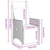 vidaXL Σέτ φαγητού για κήπο με μαξιλάρι 7 pcs Μαύρο Πολυ ράταν
