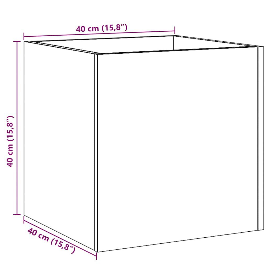 vidaXL Κουτί γλάστρας Artisan Oak 40x40x40 cm Κατασκευασμένο ξύλο