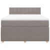 vidaXL &Kappa;&rho;&epsilon;&beta;ά&tau;&iota; Boxspring &mu;&epsilon; &Sigma;&tau;&rho;ώ&mu;&alpha; Taupe 160x200 &epsilon;&kappa;. &Upsilon;&phi;&alpha;&sigma;&mu;ά&tau;&iota;&nu;&omicron;