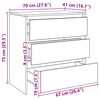 vidaXL Μπουφές Artisan Δρυς 70x41x75 εκ. από Επεξεργασμένο Ξύλο