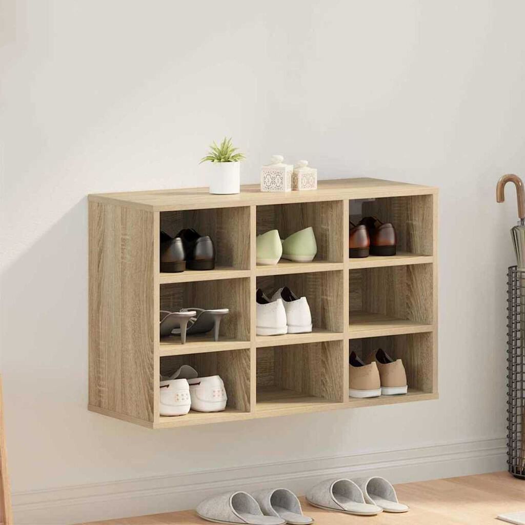 vidaXL Ντουλάπα Παπουτσιών με ράφι Sonoma Δρυς 77.5 x 30 x 51 εκ.
