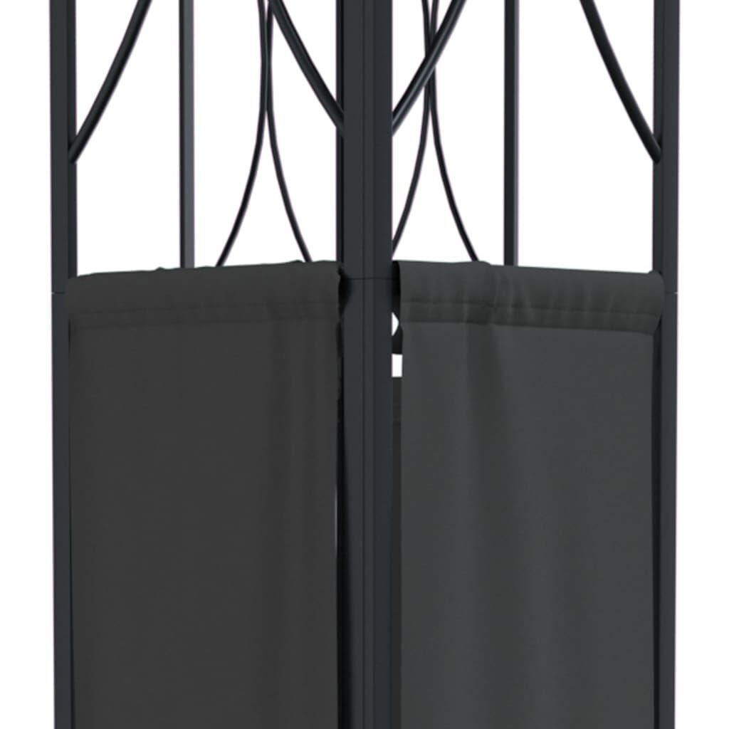 vidaXL Κιόσκι με Οροφή Ανθρακί 400 x 300 x 270 εκ. από Ατσάλι