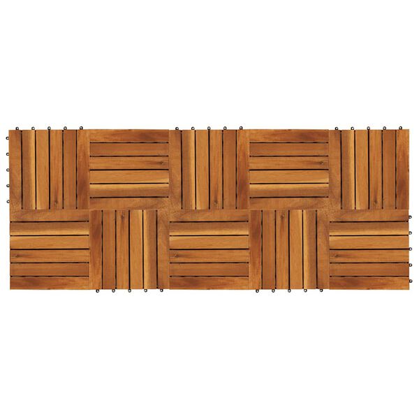 Πλακάκια Deck 10 τεμ. 30 x 30 εκ. από Ξύλο Ακακίας