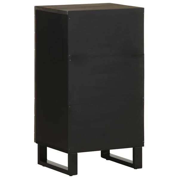 vidaXL Σκευοθήκη μαύρο 40x33x75 cm μασίφ ξύλο Μάνγκο