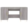 vidaXL Γραφείο Γκρι Sonoma 140 x 50 x 75 εκ. από Επεξεργασμένο Ξύλο
