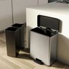 Curver Κάδος Απορριμάτων Διπλός με Πεντάλ Deco Ασημί 26 + 26 Λίτρων