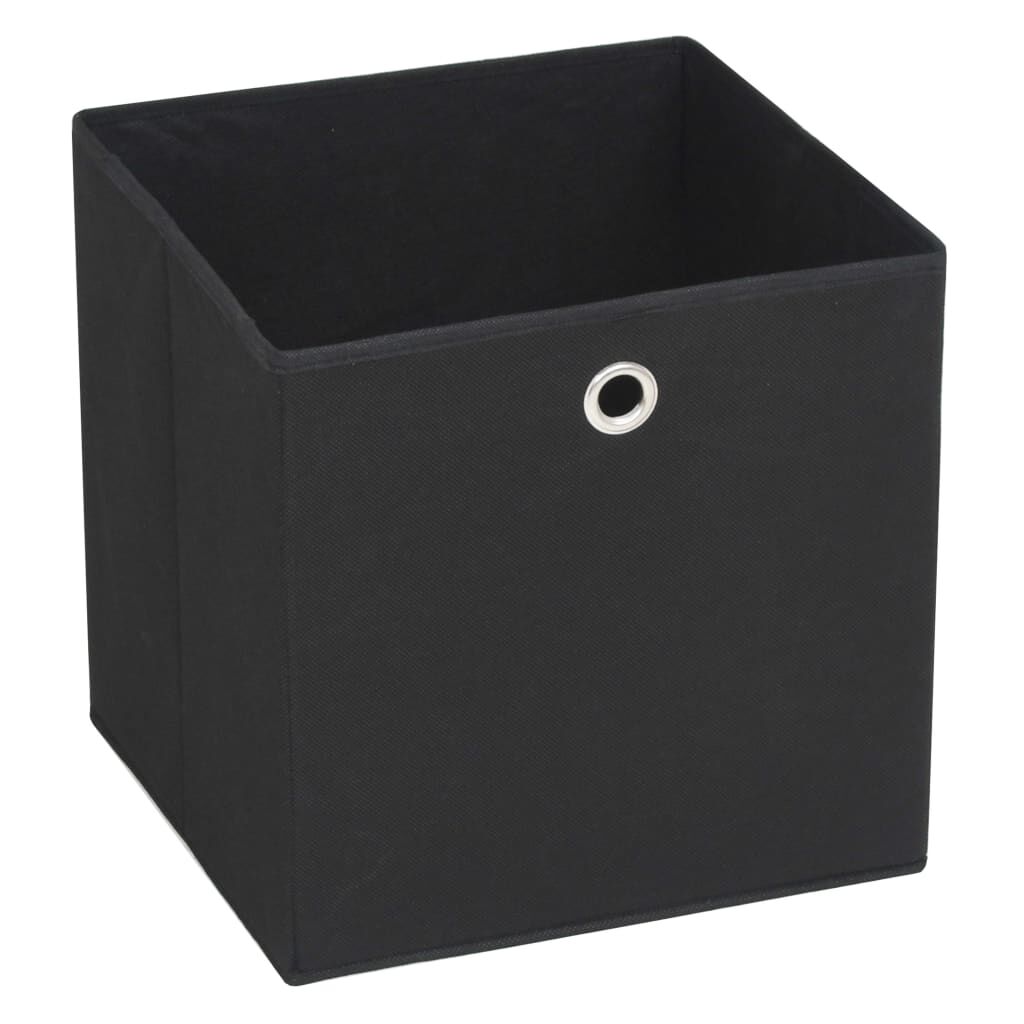 vidaXL Κουτιά Αποθήκευσης 4 τεμ. Μαύρα 28x28x28 εκ. Ύφασμα Non-woven