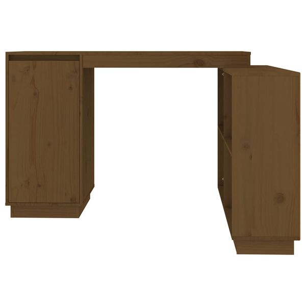 vidaXL Γραφείο Καφέ Μελί 110x50x75 εκ. από Μασίφ Ξύλο Πεύκου