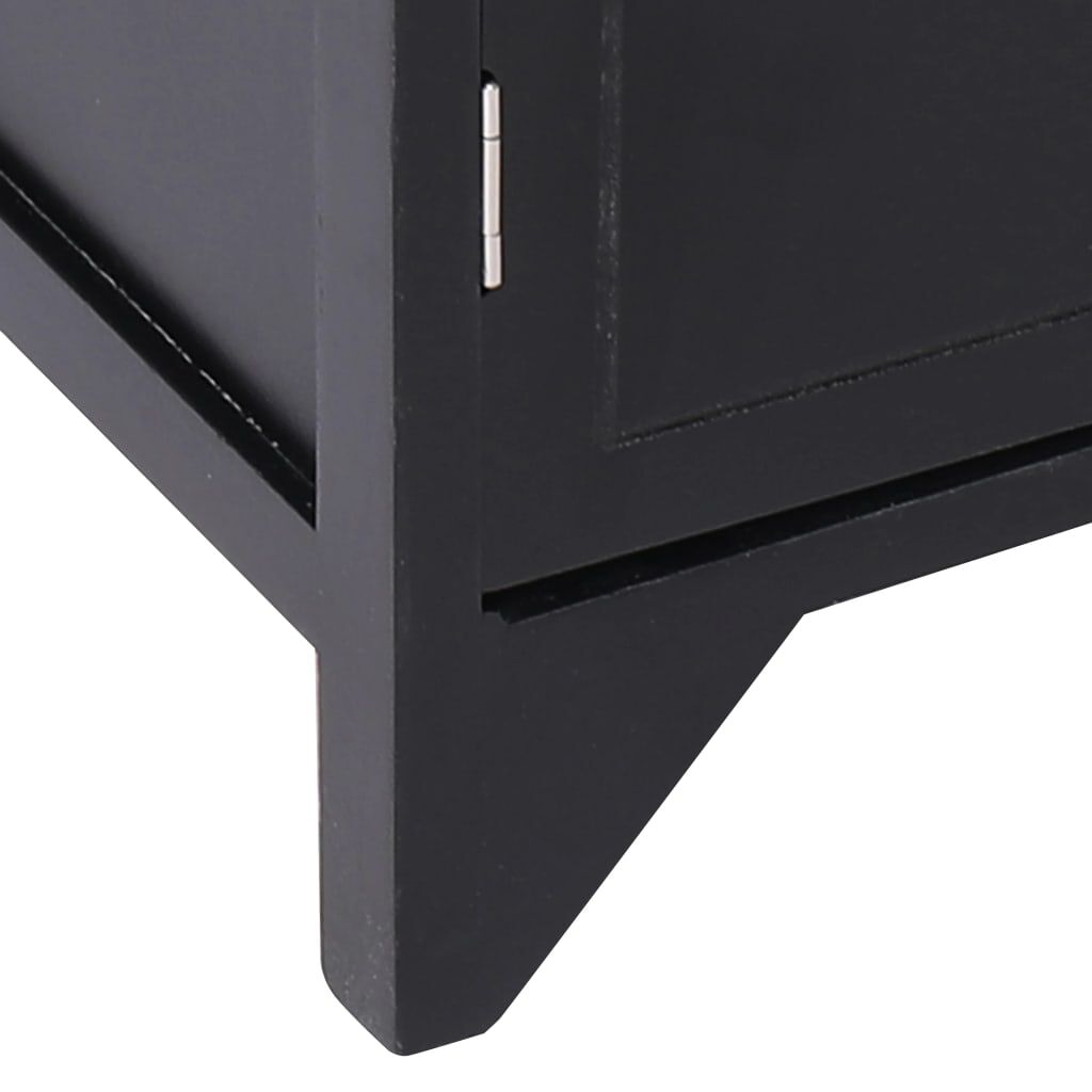 vidaXL Βοηθητική Συρταριέρα Μαύρη 60x30x75 εκ. από Ξύλο Παυλώνιας