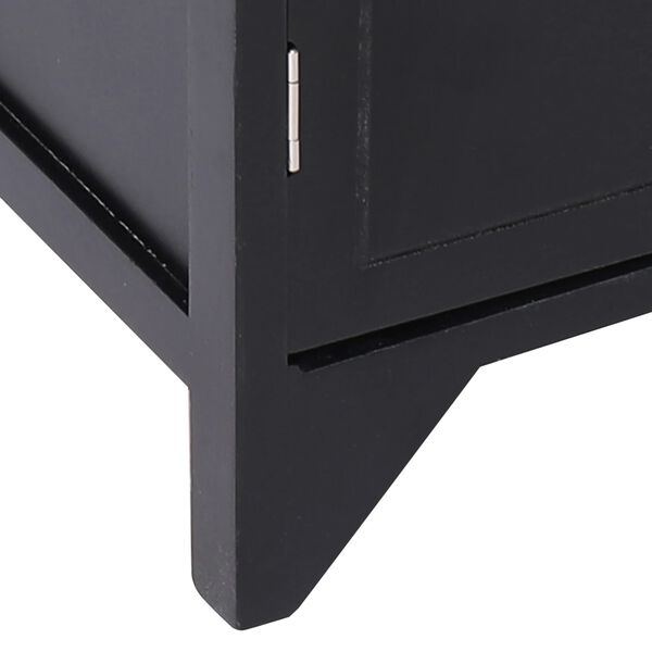 vidaXL Βοηθητική Συρταριέρα Μαύρη 60x30x75 εκ. από Ξύλο Παυλώνιας