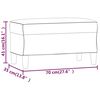 vidaXL Πάγκος Σκούρο Γκρι 70 x 35 x 41 εκ. Υφασμάτινος