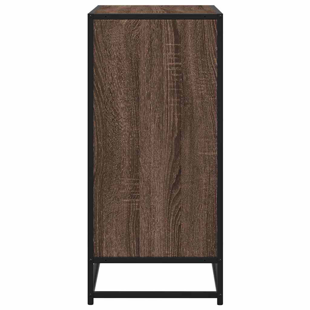 vidaXL Sideboard καφέ δρυς 68x35x76 cm Κατασκευασμένο ξύλο και μέταλλο