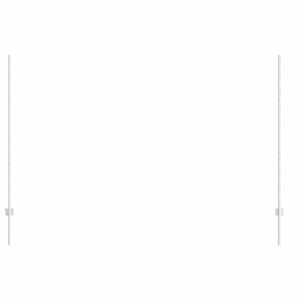 vidaXL Πό posts φράχτη 44 pcs Ασημί 200 cm Ατσάλι