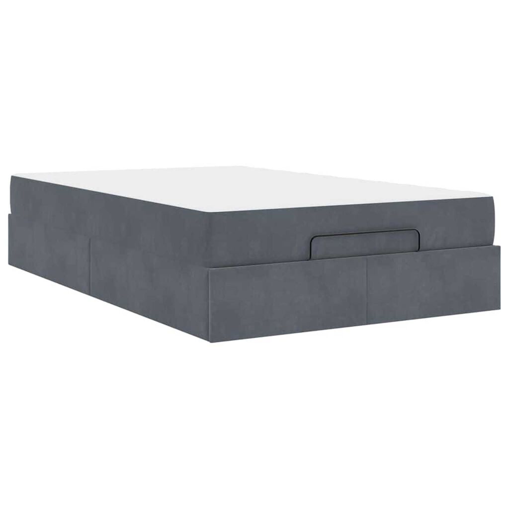 vidaXL Σκελετός Κρεβατιού Σκούρο γκρι 120 x 190 cm Βελούδο