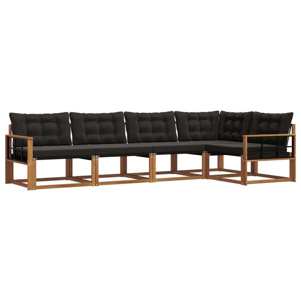 vidaXL &Sigma;&epsilon;&iota;&rho;ά &Kappa;&alpha;&nu;&alpha;&pi;έ &Epsilon;&xi;&omega;&tau;&epsilon;&rho;&iota;&kappa;&omicron;ύ &mu;&epsilon; &mu;&alpha;&xi;&iota;&lambda;ά&rho;&iota; 5 pcs &Phi;&upsilon;&sigma;&iota;&kappa;ό &kappa;&alpha;&iota; &Mu;&alpha;ύ&rho;&omicron;