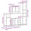 vidaXL Σετ Επίπλων Μπάνιου 4 Τεμαχίων Γκρι Sonoma Επεξεργασμένο Ξύλο