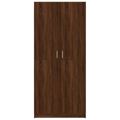 vidaXL Ντουλάπα Καφέ Δρυς 80 x 52 x 180 εκ. από Επεξεργασμένο Ξύλο
