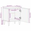 vidaXL Κομοδίνο Μπεζ 40 x 33 x 46 εκ. Μασίφ ξύλο μάνγκο