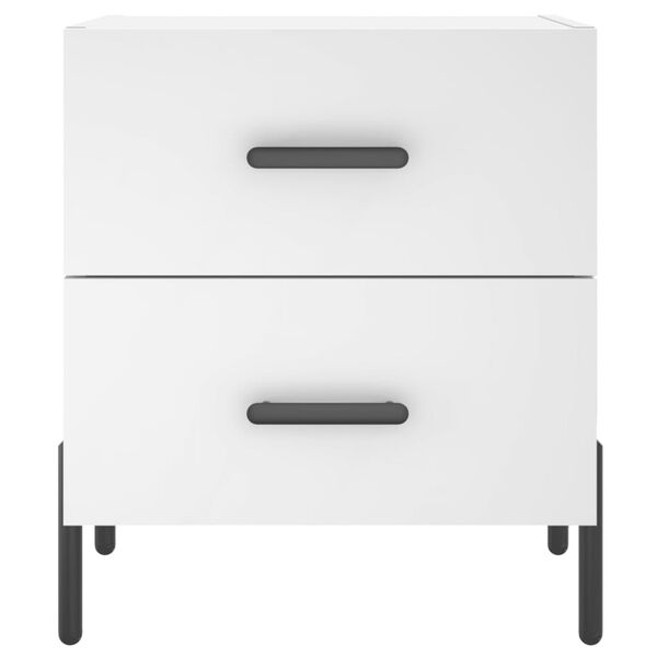 vidaXL Κομοδίνο Λευκό 40 x 35 x 47,5 εκ. από Επεξεργασμένο Ξύλο
