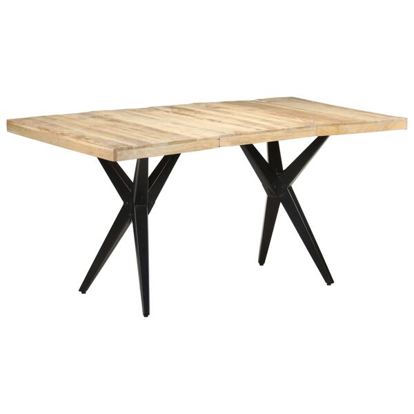vidaXL Τραπεζαρία 160 x 80 x 76 εκ. από Ακατέργαστο Ξύλο Μάνγκο