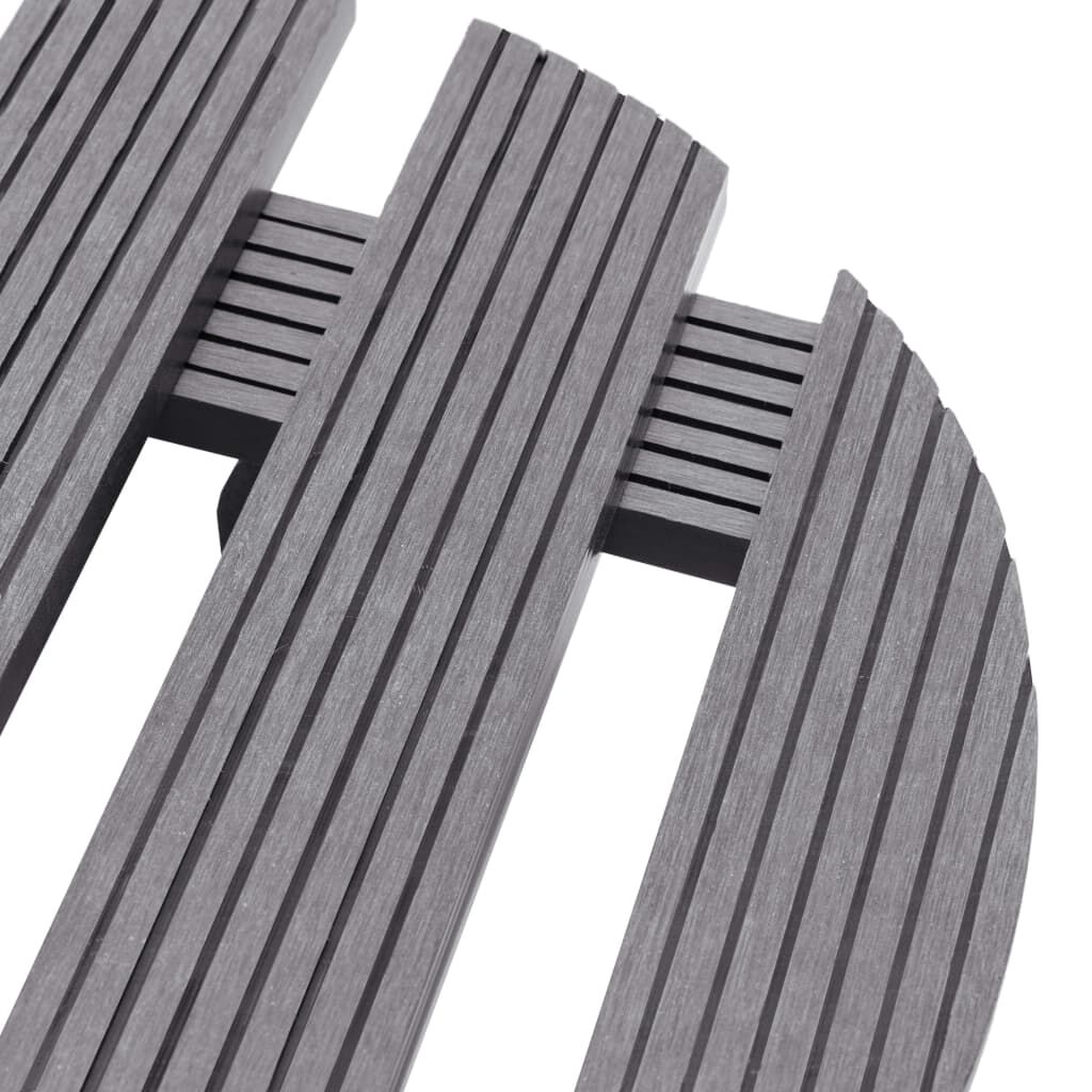 vidaXL Βάσεις για Γλάστρες με Ρόδες 2 τεμ. Γκρι Ø30x7,5 εκ. από WPC